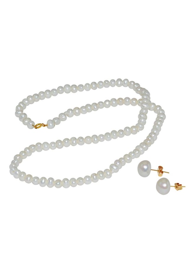 Vera Perla - 2-Piece 10K Pearl Jewellery Set - Image 1
