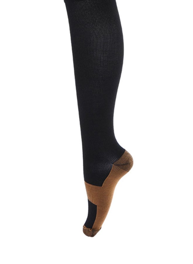 Pair Of Infused Compression Socks Black/Copper 