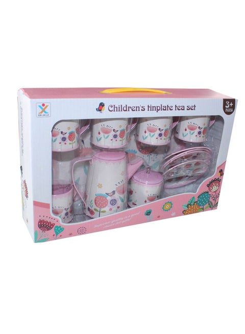 12-Piece Children's Tinplate Tea Set