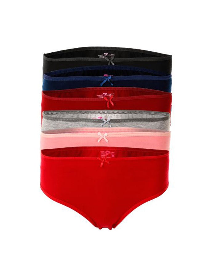 Mesery Bundle OF Six Brief Smooth Cotton Hipster Panties Multicolour  - Image 1