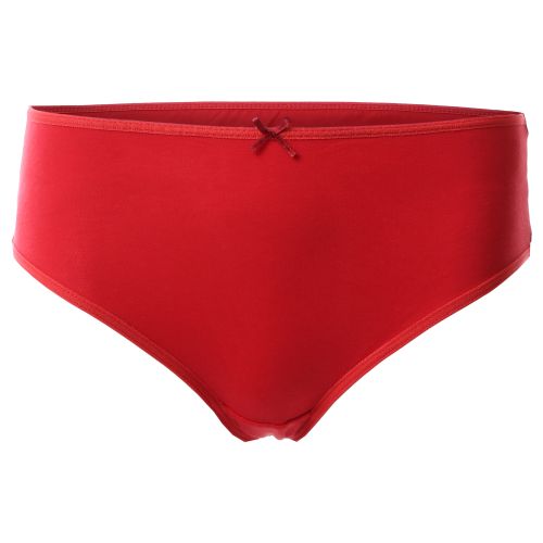 Mesery - Bundle OF Three Brief Smooth Cotton Hipster Panties Red - Image 1