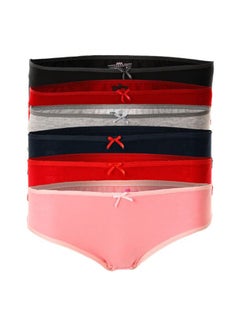 Bundle OF Six Bikini Smooth Cotton Panties Multicolour