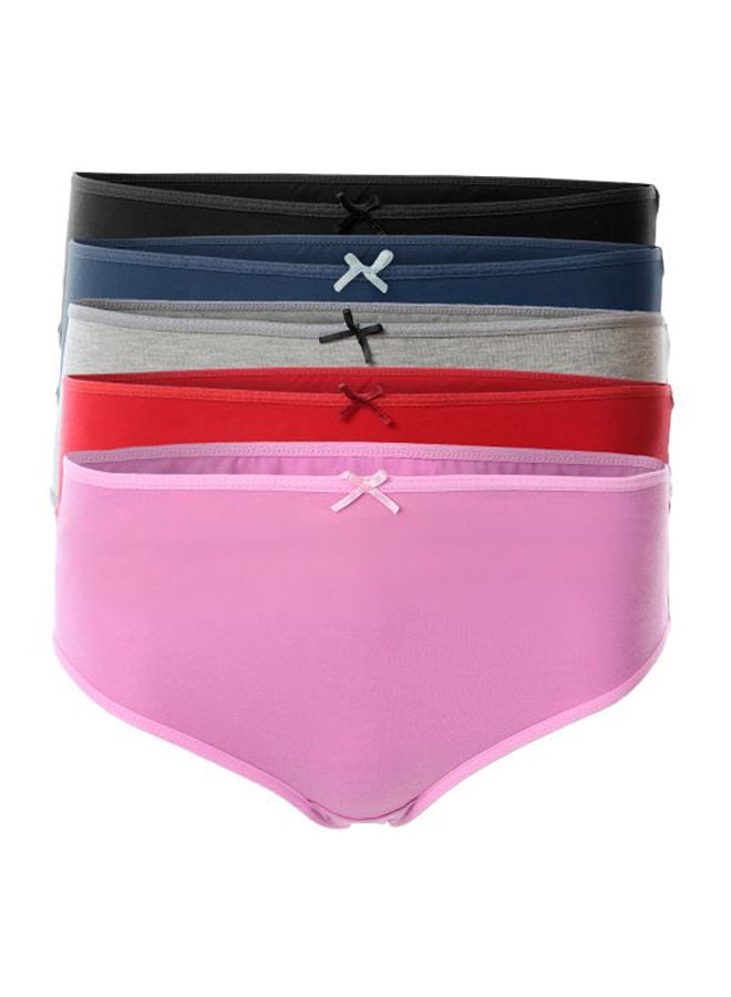Mesery - Bundle OF Five Brief Smooth Cotton Hipster Panties Multicolour - Image 1