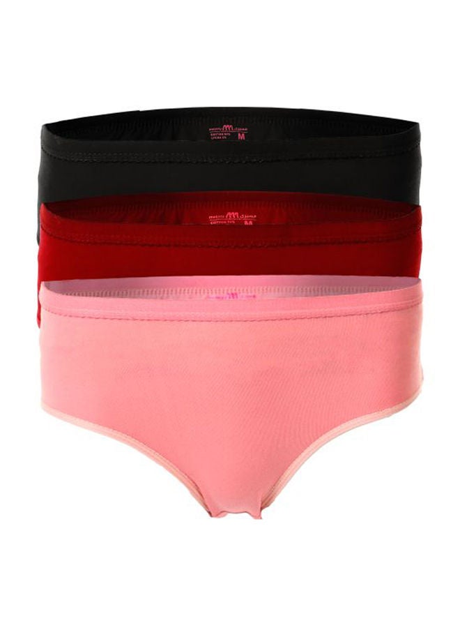 Mesery - Bundle OF Three Brief Smooth Cotton Hipster Panties Multicolour - Image 1