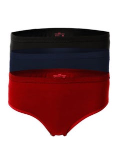 Bundle OF Three Brief Smooth Cotton Panties Multicolour