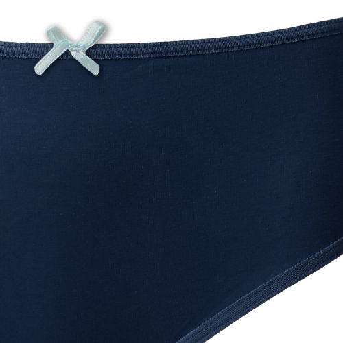 Mesery - Bundle OF Three Brief Smooth Cotton Hipster Panties Blue - Image 1