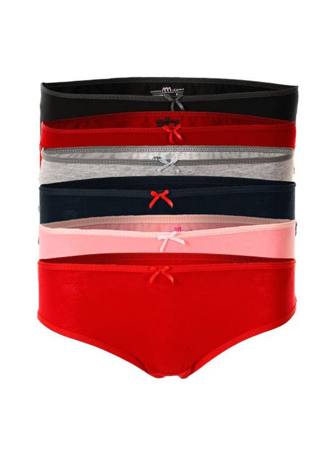 Mesery Bundle OF Six Bikini Smooth Cotton Panties Multicolour  - Image 1