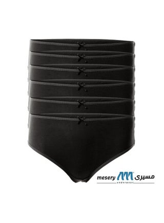 Bundle OF Six Brief Smooth Cotton Hipster Panties Black - v1619584352/N46972142V_1
