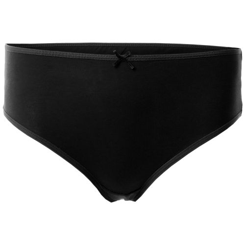 Mesery - Bundle OF Six Brief Smooth Cotton Hipster Panties Black - Image 1