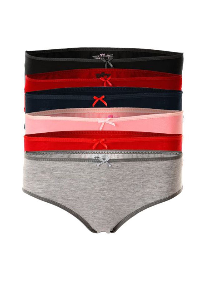 Mesery Bundle OF Six Bikini Smooth Cotton Panties Multicolour  - Image 1