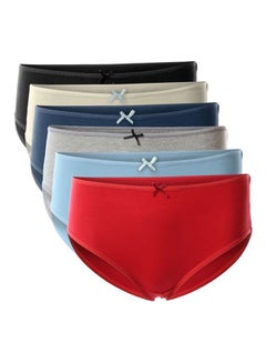 Bundle Of Six Solid Slip On Underwear Multicolour
