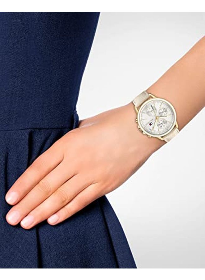 TOMMY HILFIGER - Women's Water Resistant Leather Chronograph Watch 1781790 - Image 1