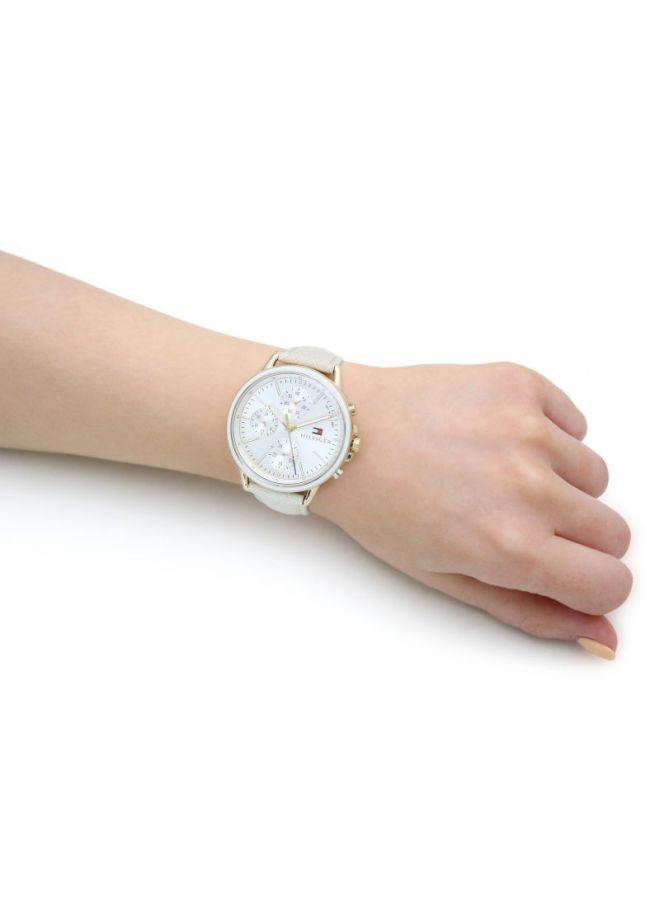 TOMMY HILFIGER - Women's Water Resistant Leather Chronograph Watch 1781790 - Image 1