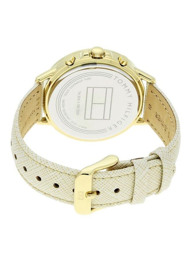 TOMMY HILFIGER - Women's Water Resistant Leather Chronograph Watch 1781790 - Image 1