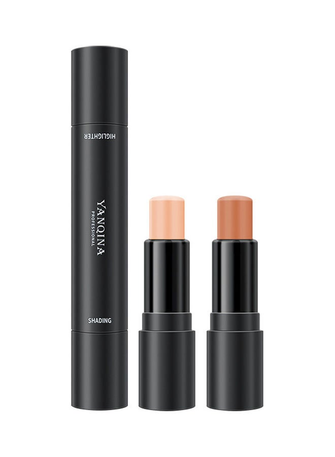 YANQINA Pro Dual Contouring Stick No.2 Lotus Color & Light Brown  - Image 1