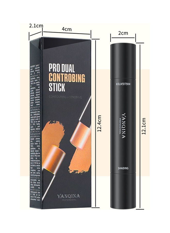 YANQINA Pro Dual Contouring Stick No.2 Lotus Color & Light Brown  - Image 4