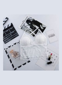 Beauty Padded Back Lace Tube Top Bra White