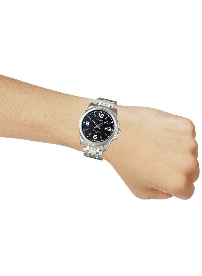 CASIO - Men's Enticer Water Resistant Analog Watch MTP-1314D-1AVDF - 50 mm - Silver - Image 1