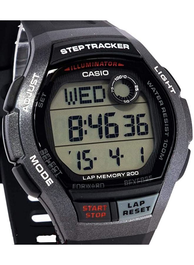 كاسيو ساعة يد رقمية مقاومة للماء طراز WS-2000H-1AVEF - مقاس 44 مم - لون أسود للرجال - Image 4