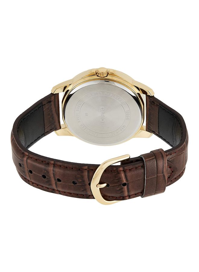 كاسيو ساعة يد بعقارب مقاومة للماء طراز MTP-V004GL-9AUD - 40 مم - بني للرجال - Image 2