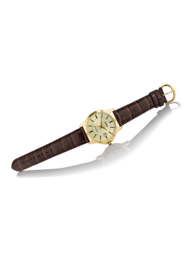 كاسيو ساعة يد بعقارب مقاومة للماء طراز MTP-V004GL-9AUD - 40 مم - بني للرجال - Image 5