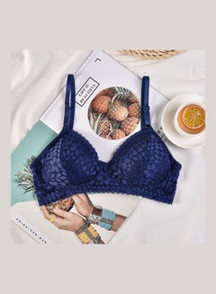 Women's Comfy Deep U Cup Bra Blue