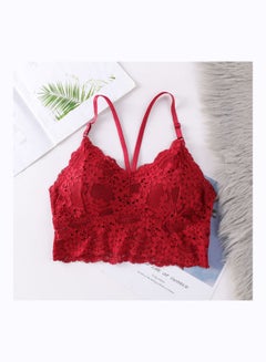 Generic Women's Comfy Thin Bra Red 