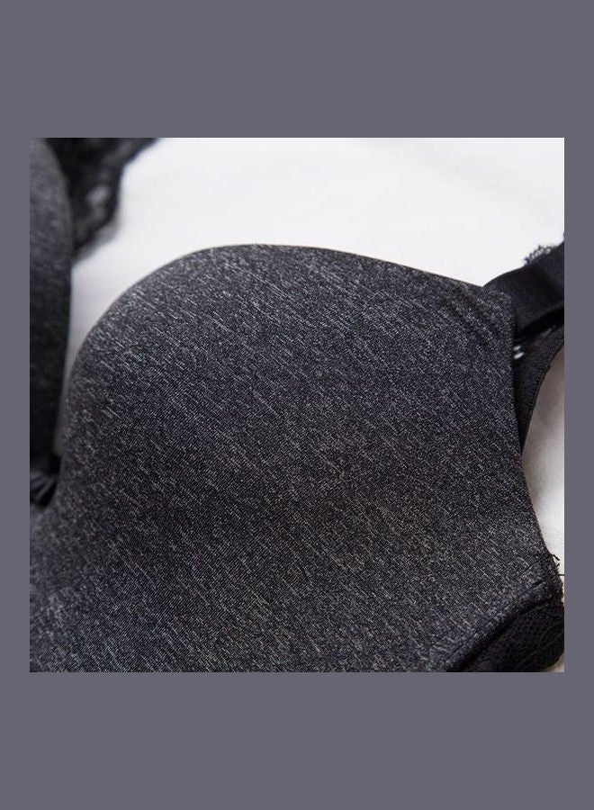 Generic - Women's Comfy Thin Bra Panty Set Black - Image 1