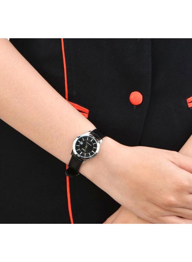 CASIO Women's Leather Analog Watch LTP-V004L-1A - 35 mm - Black - Image 4