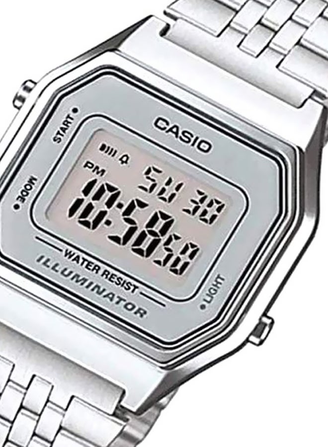 CASIO Men's Stainless Steel Digital Watch La680Wa-7Df - 29 mm - Silver - Image 3