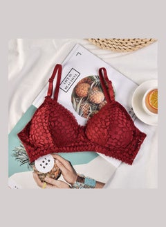 Generic Women's Comfy Deep U Cup Bra Red 