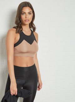 Colorblock Sports Bra Mink