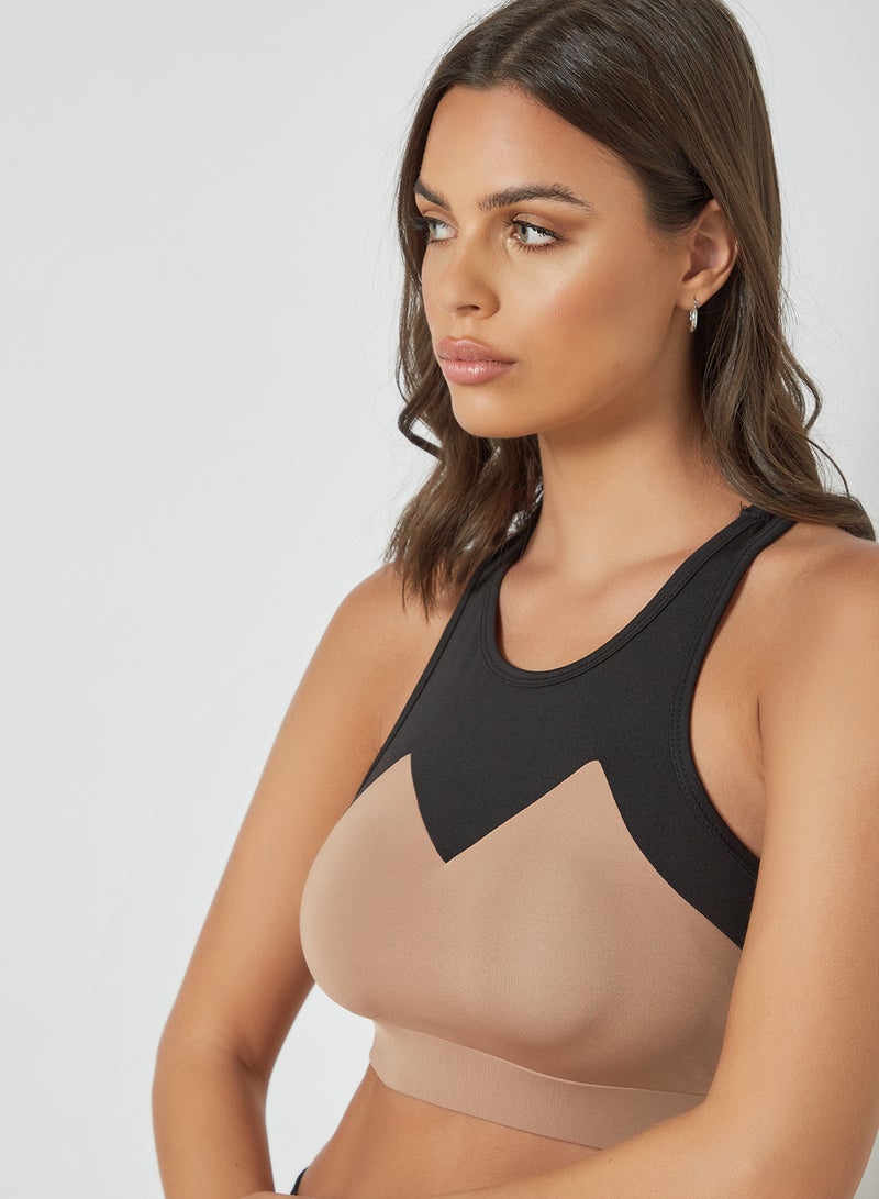 trendyol - Colorblock Sports Bra Mink - Image 1