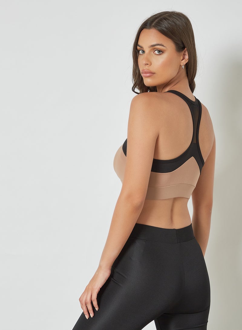 trendyol - Colorblock Sports Bra Mink - Image 1