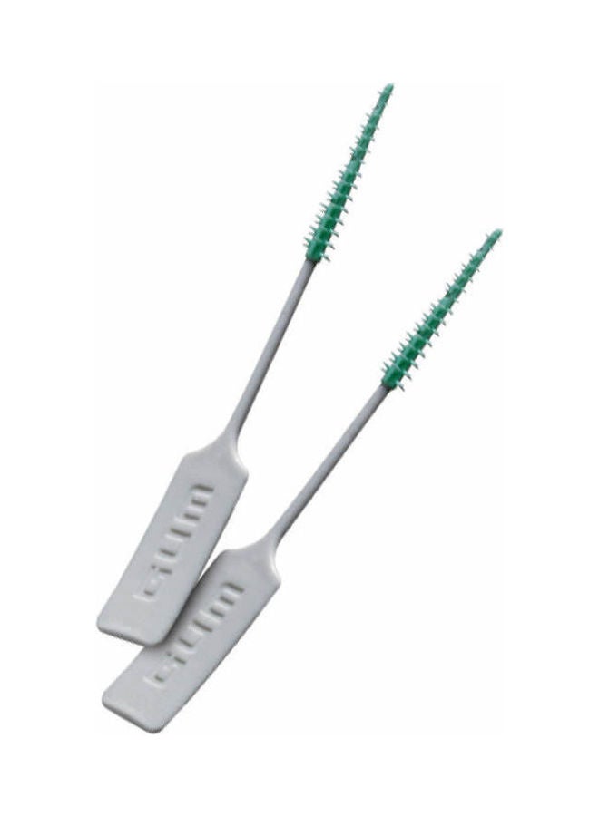80-Piece Soft-Picks with Travel Case Green/White