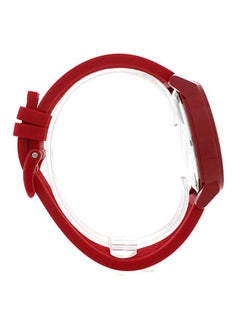 TOMMY HILFIGER Men's Denim Round Shape Silicone Strap Analog Wrist Watch 44 mm - Red - 1791480  - Image 3