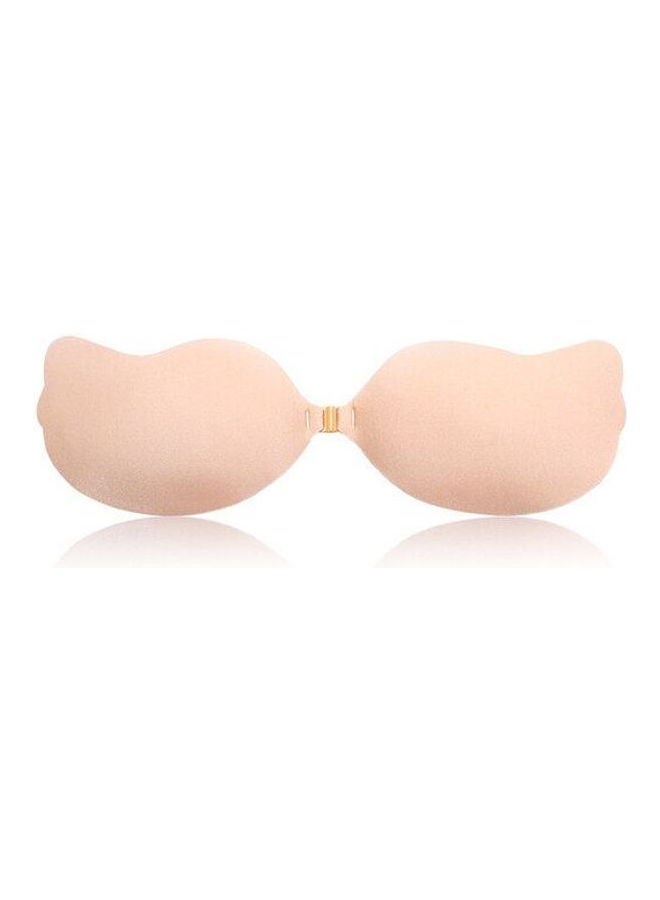 Generic - Women's Self-Adhesive Push Up Deep-V Butterfly Bra Beige - Image 1