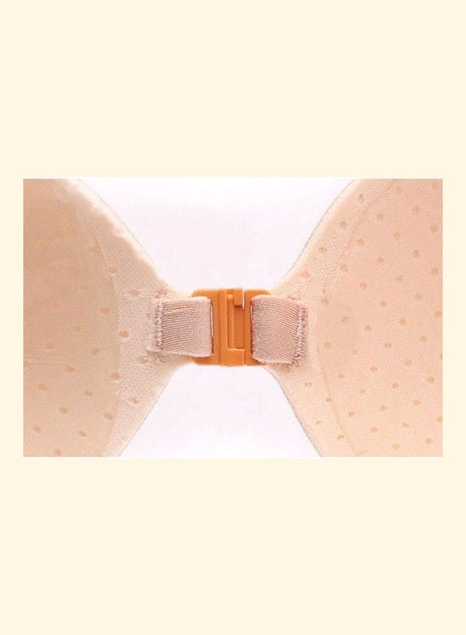 Generic - Women's Self-Adhesive Push Up Deep-V Butterfly Bra Beige - Image 1