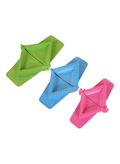 3-Piece Dough Press Dumpling Mould Multicolour 11cm