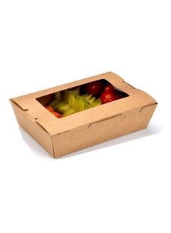 SNH 10-Piece Kraft Lunch Box With Window Extra Small Brown 13.8x4x3.7cm  - Image 2
