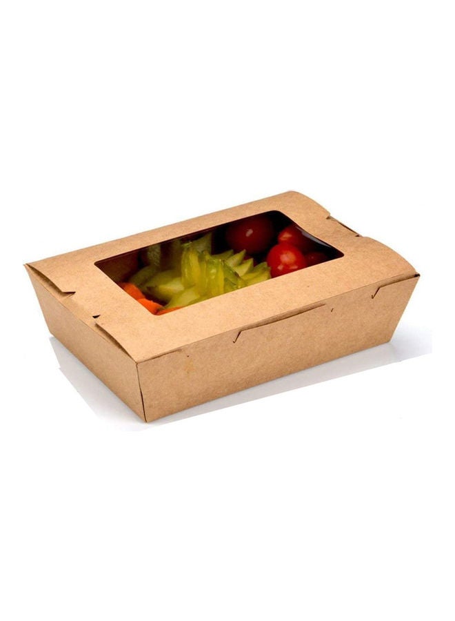 إس إن إتش طقم علب غداء كرافت مع نافذة صغيرة للغاية من 10 قطع بني 13.8x4x3.7سم  - Image 2