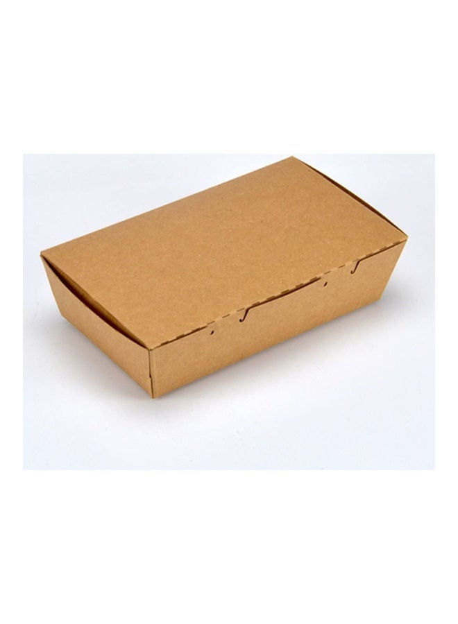 SNH 10-Piece Kraft Lunch Box Extra Small Brown 13.8x4x3.7cm  - Image 4