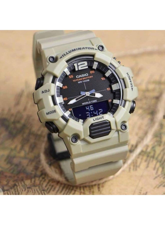 CASIO - Men's Youth Water Resistant Analog & Digital Watch HDC-700-3A3VDF - 53 mm - Green - Image 1