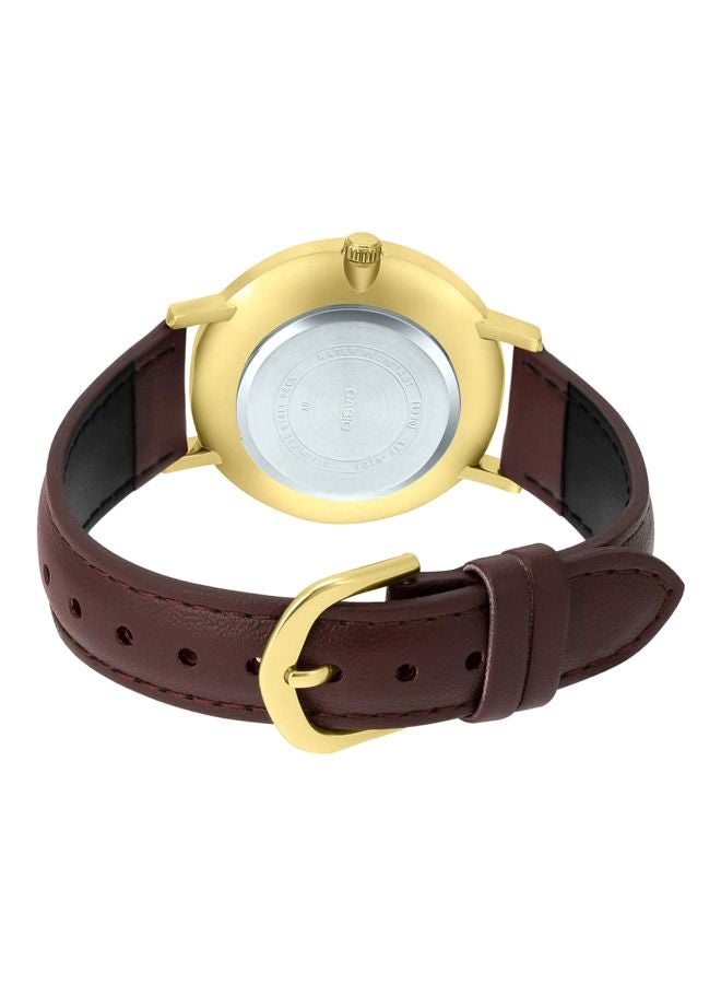 CASIO Women's Leather Analog Wrist Watch LTP-VT01GL-9BUDF  - Image 2