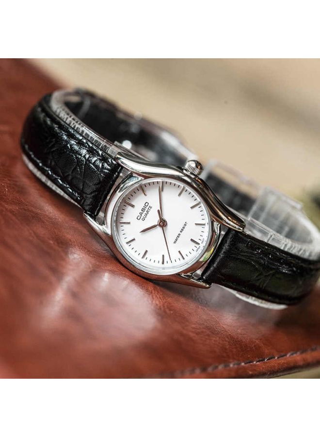 CASIO - Women's Leather Analog Wrist Watch LTP-1094E-7ARDF - Image 1