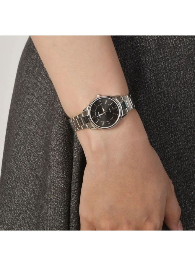 ساعة يد بعقارب بسوار إستانلس ستيل LTP-1303D-1AVDF للنساء