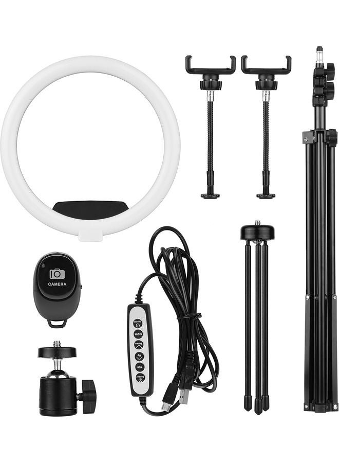 مصباح LED حلقي بإضاءة RGB لالتقاط صور السيلفي أسود - Image 2