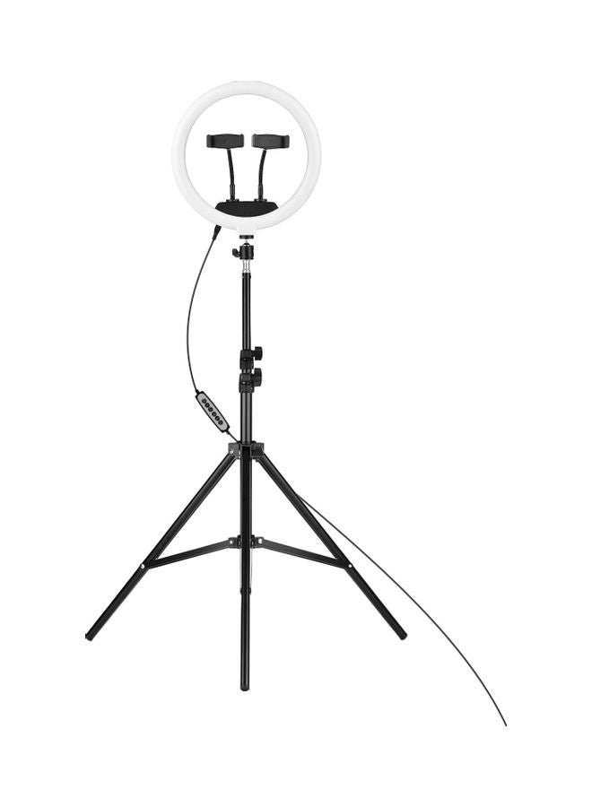 مصباح LED حلقي بإضاءة RGB لالتقاط صور السيلفي أسود - Image 4