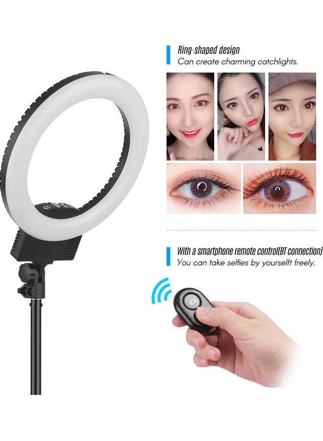 Portable LED Video Ring Light Black - Image 2
