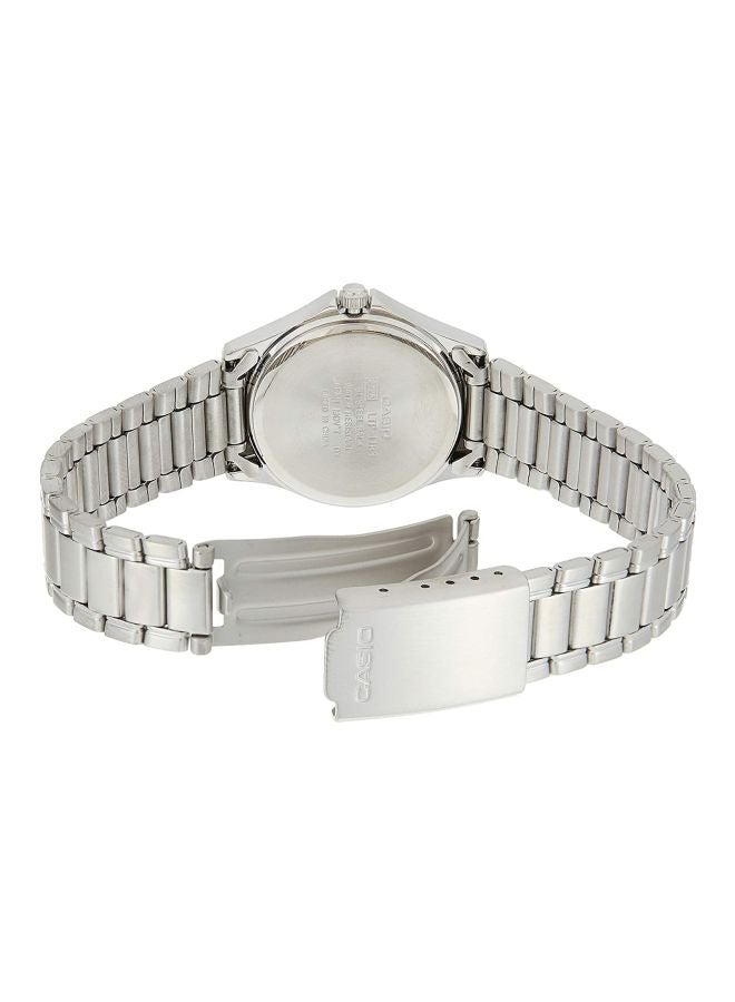 كاسيو ساعة يد بعقارب وسوار من الإستانلس ستيل طراز LTP-1183A-1ADF - مقاس 39 مم - لون فضي للنساء - Image 2